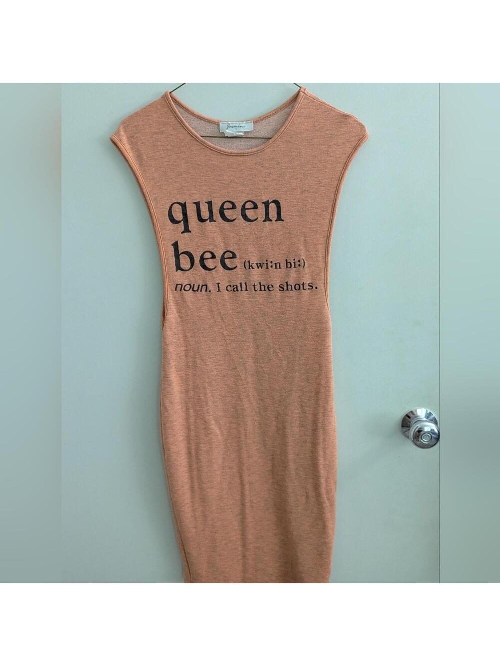 Jasmine Orange Heather Queen Bee Mini Dress Or Swim Cover Up Super Soft Pre-Love